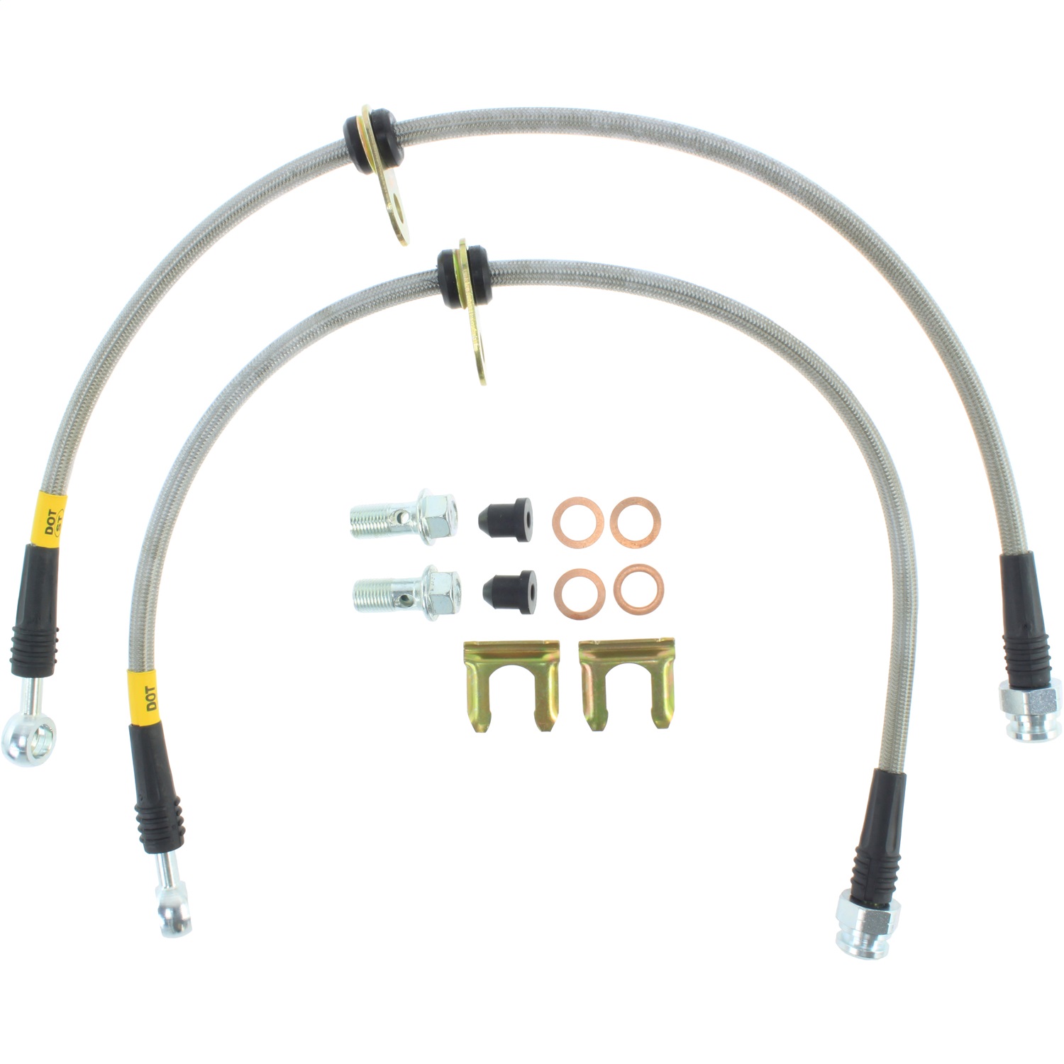 Stoptech 950.47005 Stainless Steel Braided Brake Hose Kit Fits 00-09 ...