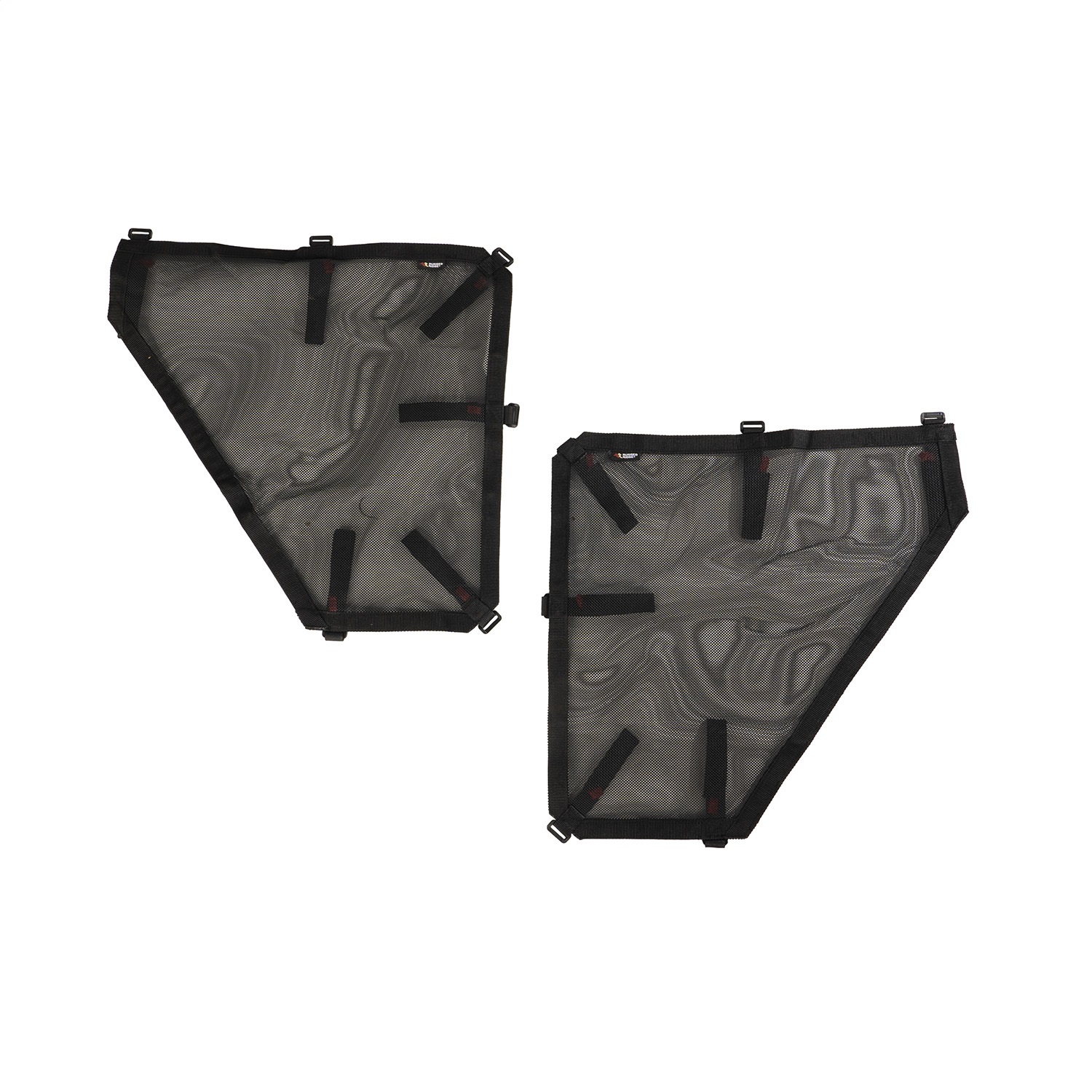 Rugged Ridge Fortis Tube Door Covers, Rear Pair, Black