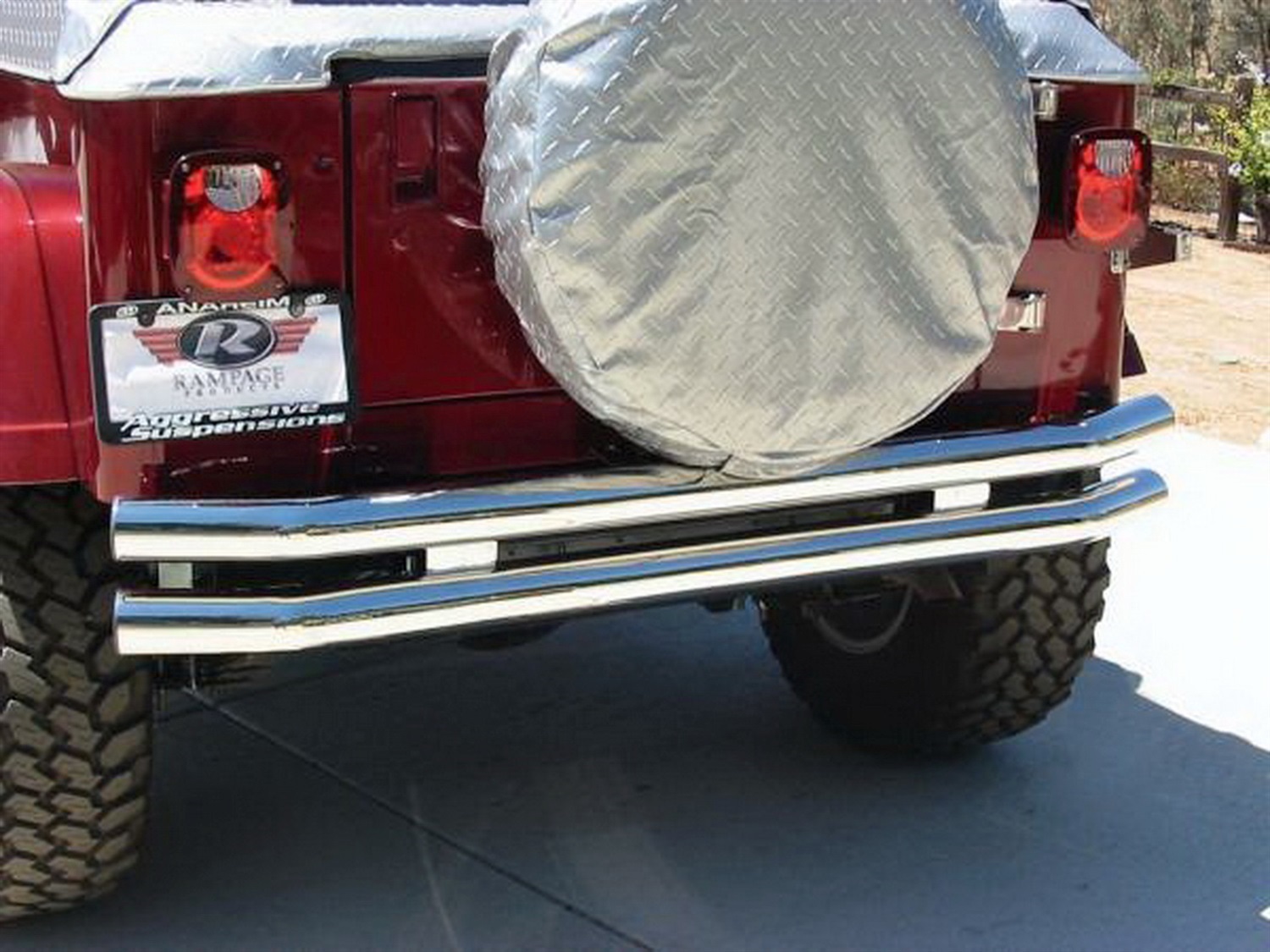 Rampage 8448 Rear Double Tube Bumper Fits CJ5 CJ7 Wrangler (TJ ...