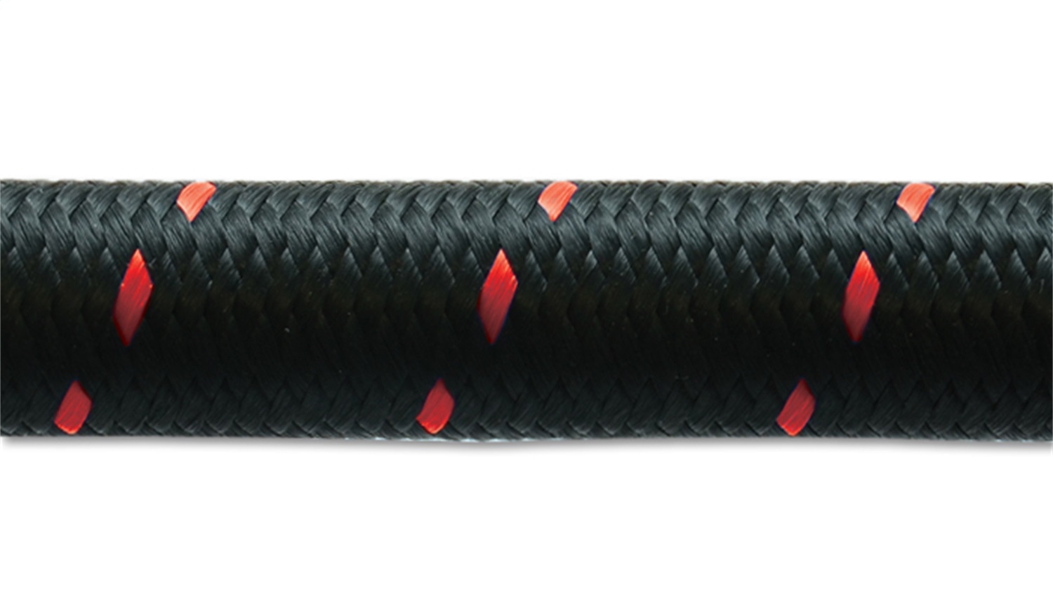 Vibrant Performance 11958R - Nylon Braided Black-Red Flex Hose