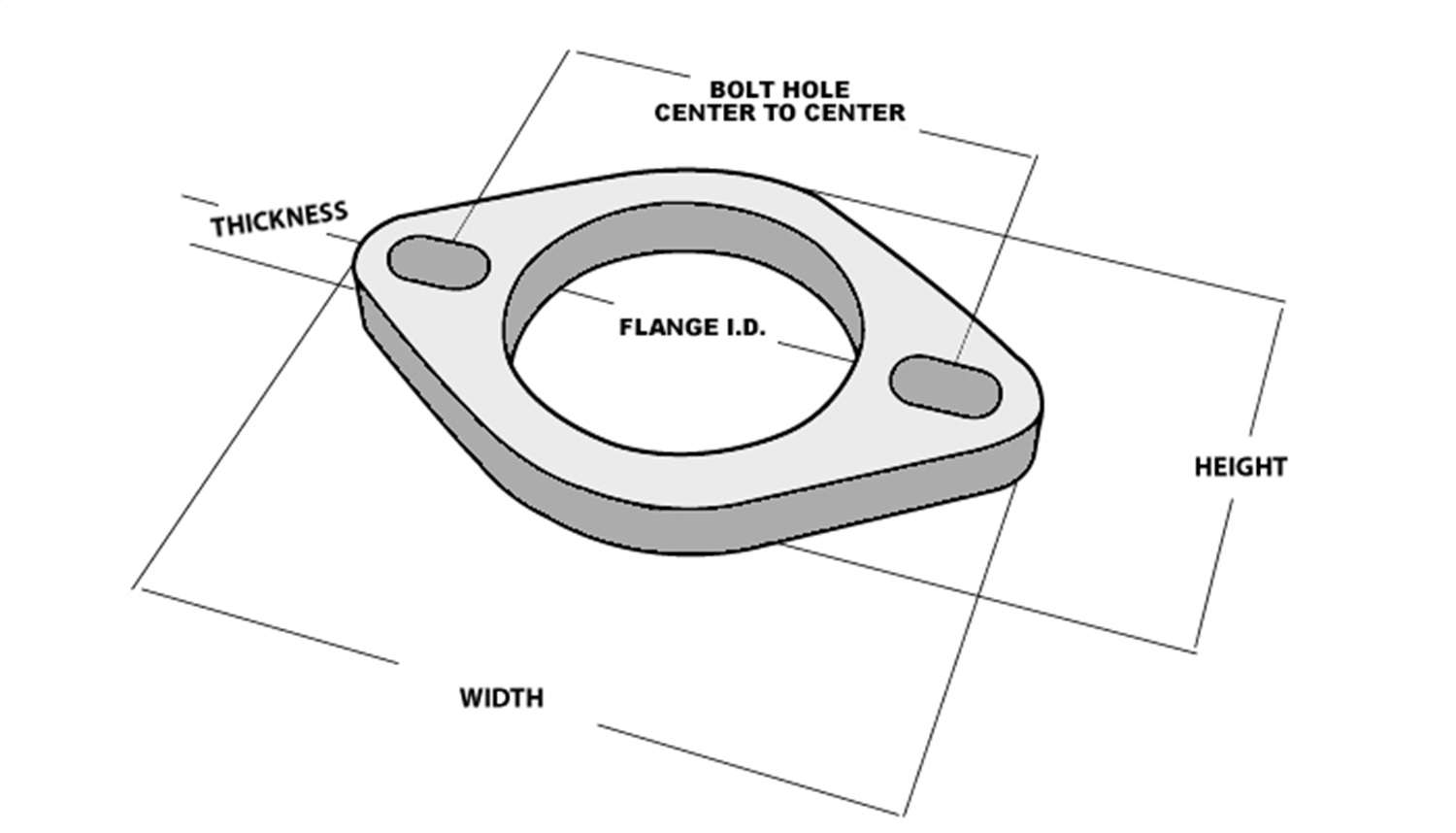 Vibrant Performance 2-Bolt T304 SS Exhaust Flange (2.5in I.D.)