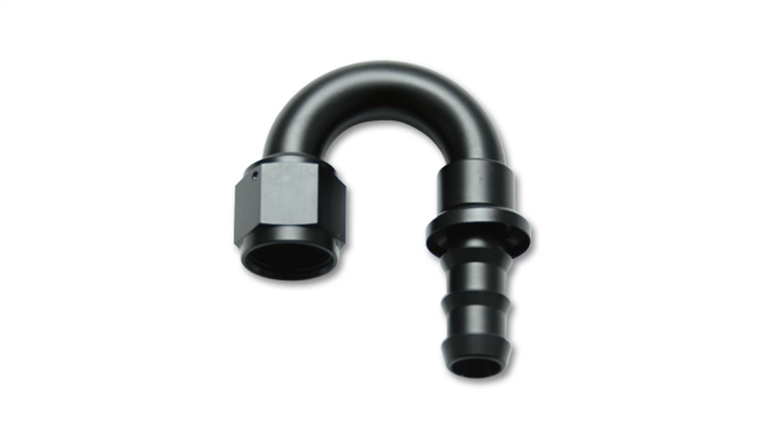 Vibrant Performance -12AN Push-On 180 Deg Hose End Fitting - Aluminum